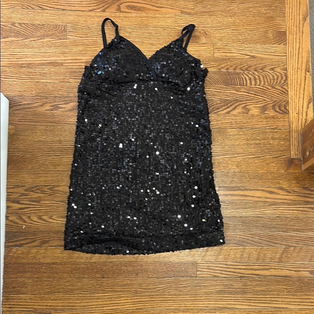 Black Sequin Dress